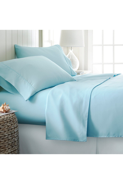 Shop Ienjoy Home Homespun Premium Ultra Soft 4-piece Bed Sheets Set In Aqua