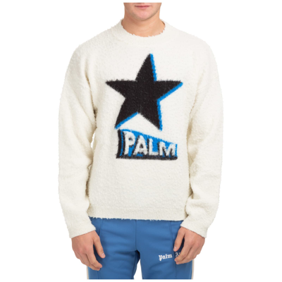 Shop Palm Angels Rockstar Jumper In Bianco