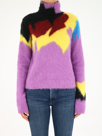 Shop Loewe Multicolor Intarsia Sweater
