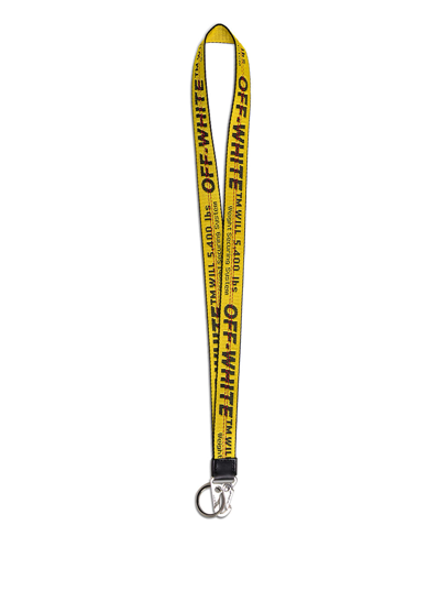 Shop Off-white Industrial Nylon Keychain In Yellow