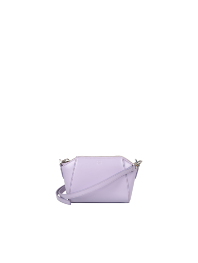 Shop Givenchy Borsa Nano Antigona Pelle Lilac In Purple