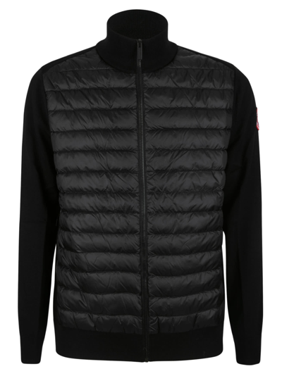 Shop Canada Goose Hybridge Knit Packable Jacket In Black