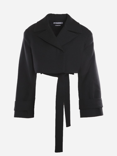 Shop Jacquemus Virgin Wool Picchu Jacket In Black