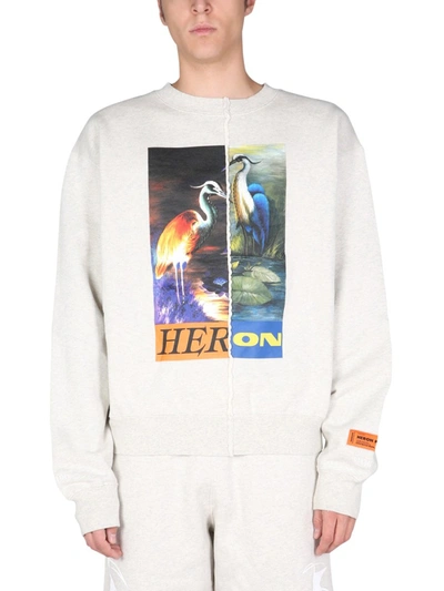 Shop Heron Preston "split" Sweatshirt In Grey