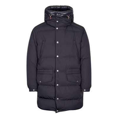 Shop Moncler Commercy Long Parka In Navy