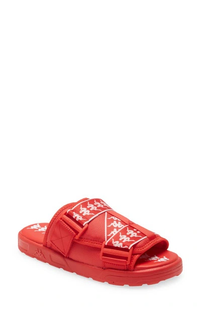 Shop Kappa 222 Banda Mitel Slide Sandal In Red/ White