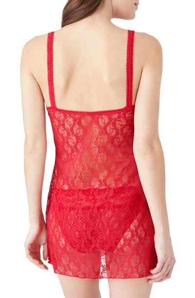 Shop B.tempt'd By Wacoal Lace Kiss Chemise In Crimson Red