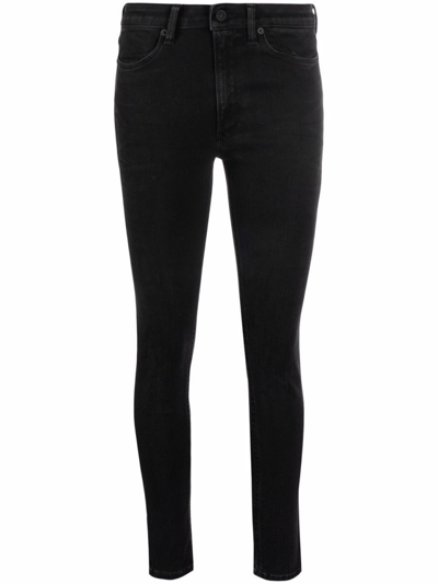 Shop Dondup Cotton-blend Skinny Jeans In Black