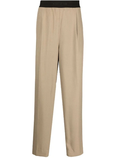 Shop Fear Of God Beige Everyday Straight Leg Trousers In Brown