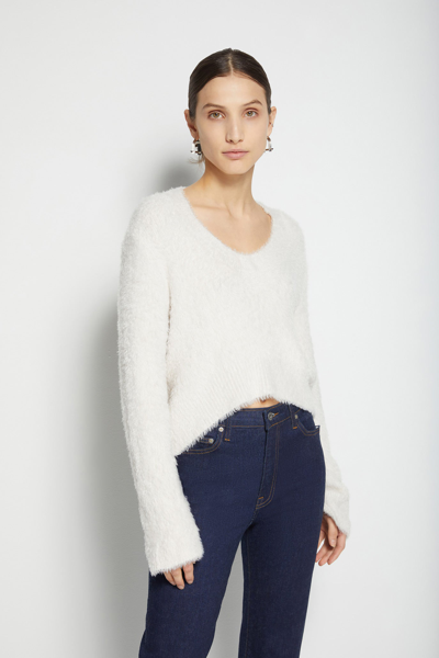 Shop Holiday 2021 Ready-to-wear Addie Feathered Pullover In Dew