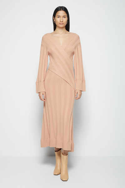 Shop Holiday 2021 Ready-to-wear Allison Midi Dress In Chai