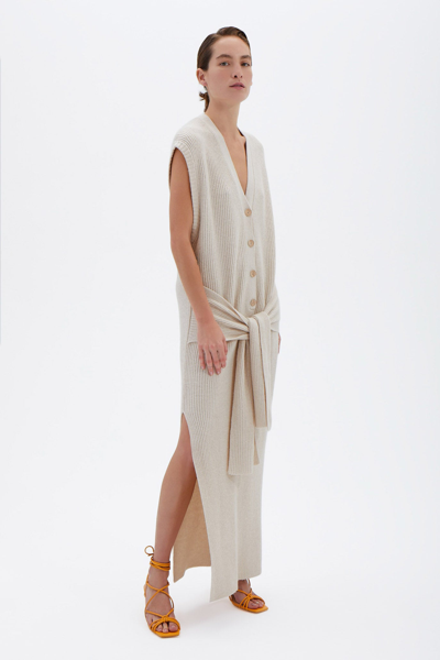 Shop Spring/summer 2021 Ready-to-wear Annette Loungewear Dress In Ecru