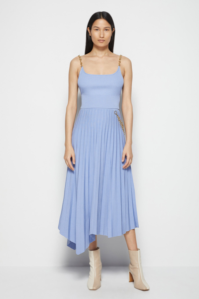 Shop Holiday 2021 Ready-to-wear Arianna Pleated Skirt In Periwinkle