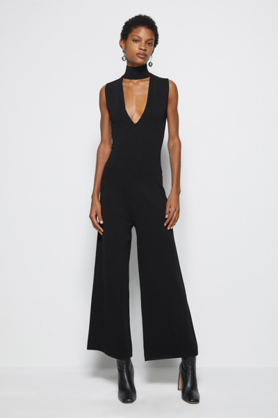Shop Fall/winter 2021 Ready-to-wear Brenna Open Back Jumpsuit In Black