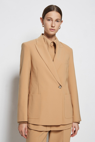 Shop Pre-fall 2021 Ready-to-wear Charlize Eco-twill Blazer In Camel