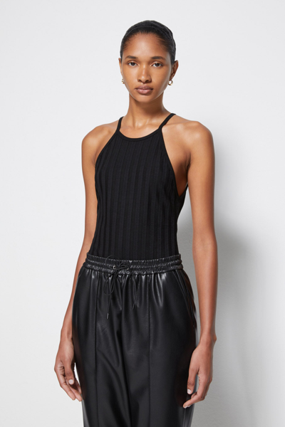 Shop Jonathan Simkhai Standard Eve Racer Back Tank In Black