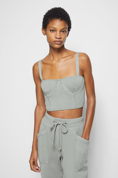 Shop Jonathan Simkhai Standard Gabby Recycled Knit Top In Sage