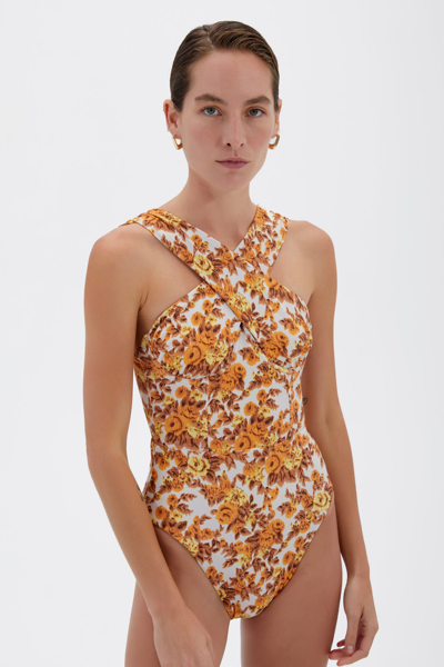 Shop Spring 2021 Swimwear Harlee Swimsuit In 70s Floral Print