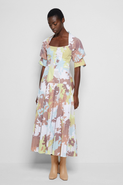 Shop Pre-fall 2021 Ready-to-wear Iva Midi Dress In Shadow Floral Multi