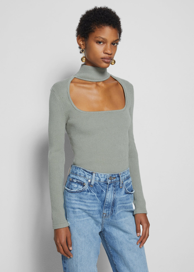 Shop Jonathan Simkhai Standard Janessa Recycled Knit Top In Sage