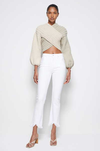 Shop Jonathan Simkhai X Elexiay Exclusive Js X Elexiay Crochet Pullover In Moss,beige