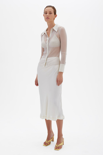 Shop Jonathan Simkhai Standard Karter Essential Skirt In Sandstone