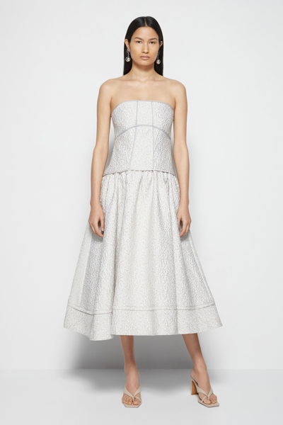 Shop Holiday 2021 Ready-to-wear London Matelasse Midi Dress In Dew