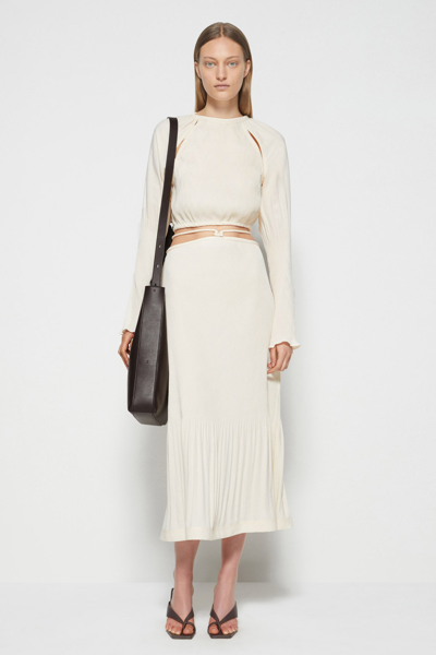 Shop Fall/winter 2021 Ready-to-wear Mia Tie Waist Skirt In Sandstone