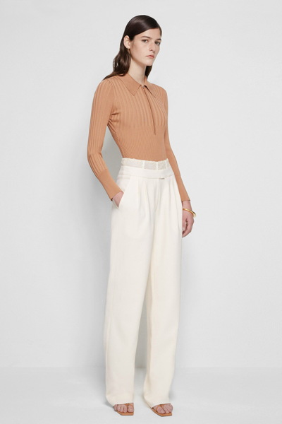 Shop Pre-fall 2021 Ready-to-wear Nyla Corseted Pant In Parchment