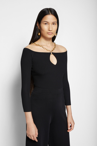 Shop Holiday 2021 Ready-to-wear Quinn Off Shoulder Top In Black