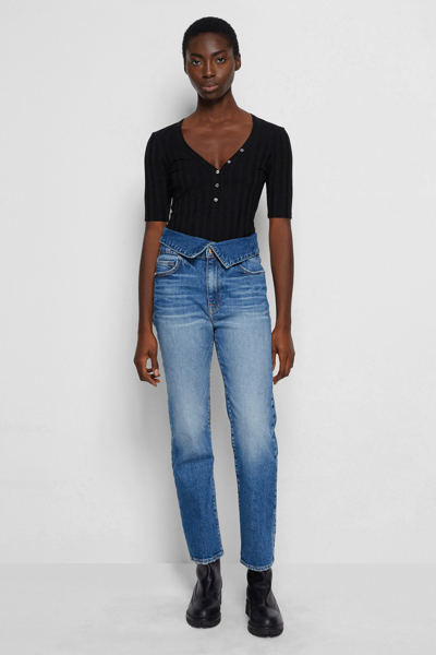 Shop Jonathan Simkhai Standard River Straight Leg Denim In Half Moon Bay