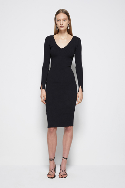 Shop Core Collection Signature Longsleeve Knit Dress In Black
