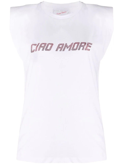 Shop Giada Benincasa Ciao Amore White T-shirt