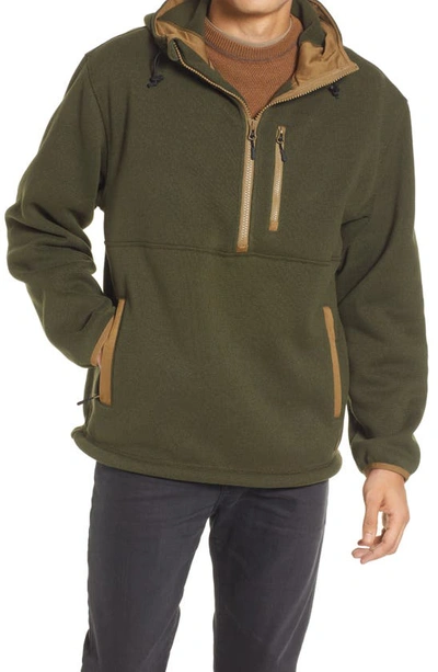 Filson Ridgeway Half Zip Hooded Fleece Pullover In Dark Forest ModeSens
