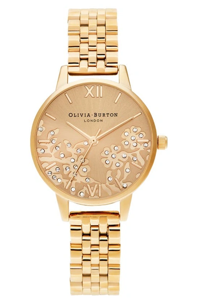 Shop Olivia Burton Bejewelled Lace Bracelet Watch, 30mm In Gold
