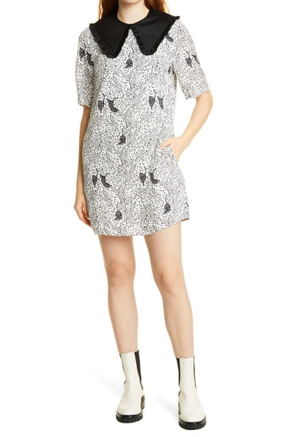 Ted Baker Oscala Exaggerated Collar Mini Dress In White | ModeSens