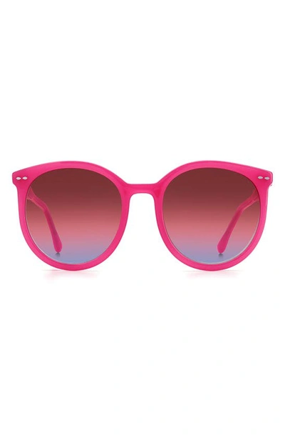 Shop Isabel Marant 55mm Round Sunglasses In Fuchsia / Mauve Pink