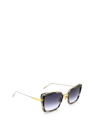 Shop Dita Eyewear Square Frame Sunglasses In Gold