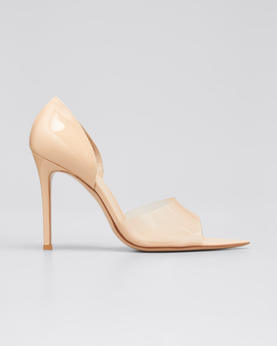 Shop Gianvito Rossi Bree 105mm Pexi Peep-toe D'orsay High-heel Sandals In Nude
