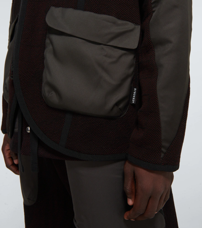 Shop Byborre Cotton Hike Suit Jacket In Forest Dusk/red/black