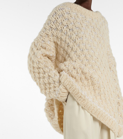 Shop The Row Dano Cashmere, Wool And Silk Sweater In Ivory