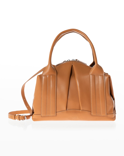 Shop Joanna Maxham Cast Away Ii Medium Pleated Satchel Bag In Tan