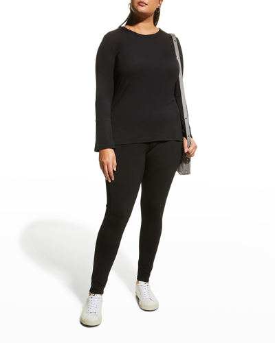 Shop Capsule 121 Plus Size The Polaris Bell-sleeve Top In Black