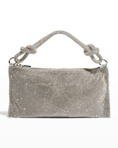 Shop Cult Gaia Hera Nano Knotted Embellished Shoulder Bag In Clear