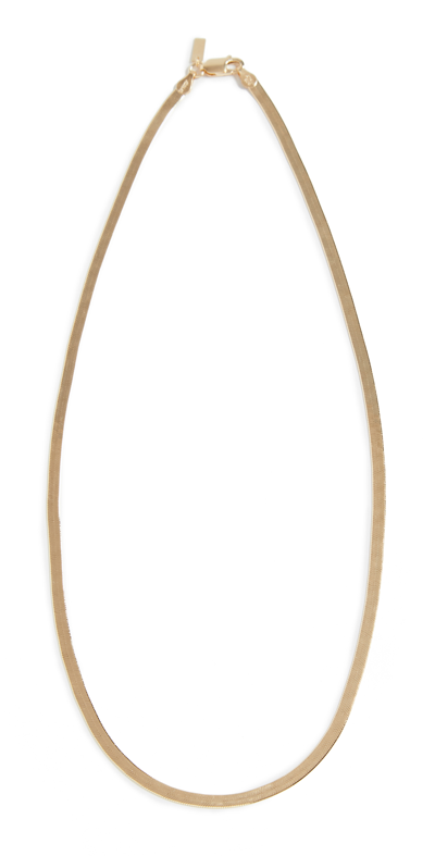 Shop Adinas Jewels Adina's Herringbone Necklace In Gold