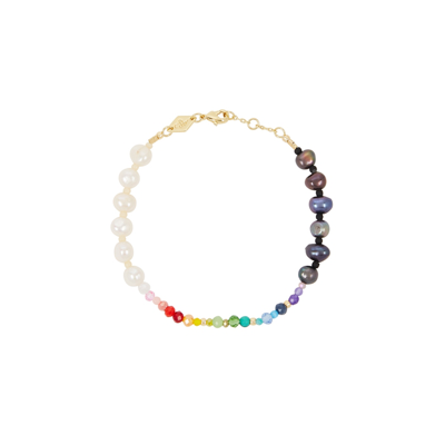 Shop Anni Lu Iris 18kt Gold-plated Bracelet In Multicoloured