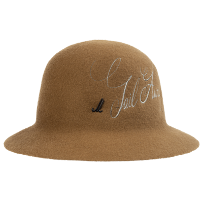 Shop Junya Watanabe Embroidered Logo Hat In Brown