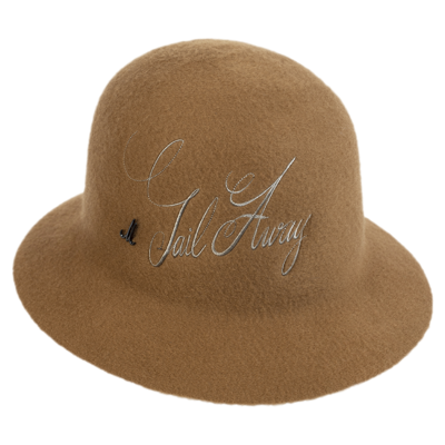 Shop Junya Watanabe Embroidered Logo Hat In Brown