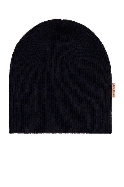 Shop Acne Studios Beanie In Navy