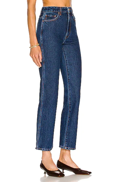 Khaite Abigail High Rise Cropped Straight Jeans In Montgomery
